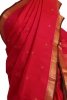 Pure Handloom Butta Contrast Kanjeevaram Silk Saree